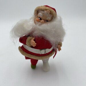 Vintage Christmas Ornament Santa Clause Red 7" Holiday Decor